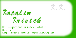 katalin kristek business card